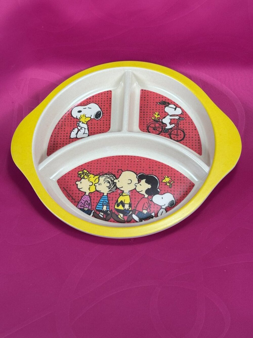 Snoopy and characters melamine children's eating plate